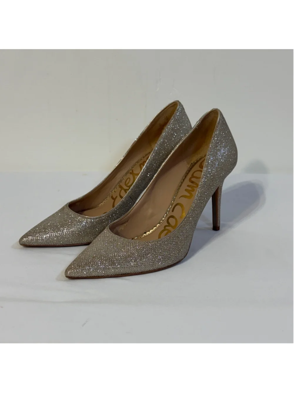 Sam Edelman Danna Pump Women’s Size 9 Jute Glam Mesh Slip On Heels Sparkly